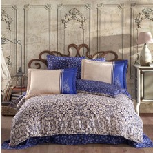 Wovna Çift Kişilik Saten Nev Leona Lacivert