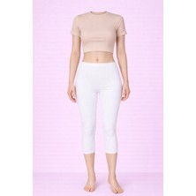 Belpa Diz Altı %100 Pamuklu Penye Tayt, Büyük Beden Tayt, Kapri Tayt