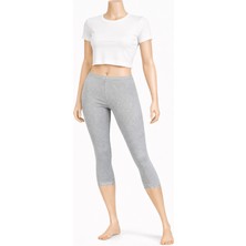 Belpa Diz Altı Dantell Pamuklu Tayt,penye Tayt, Kapri Tayt %100 Pamuklu Büyük Beden Tayt Tekli Paket