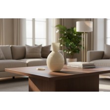 Bosso Model 6120 Krem Dekoratif Cam Vazo 15X24 cm Modern Renkli Tasarım Salon Ofis Ev Dekoru Çiçekçilik Obje Sunumu