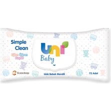 Uni Baby Islak Havlu Simple Clean 72'li
