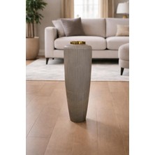 Bosso Model 3175 Beyaz Dekoratif Cam Vazo 21X57 cm Modern Renkli Tasarım Salon Ofis Ev Dekoru Çiçekçilik Obje Sunumu