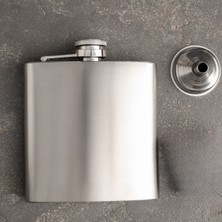 Özbience 5 Oz 150 cc Çelik Cep Tipi Vidalı Kapaklı Viski ve Konyak Matarası