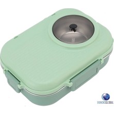 Özbience Dört Bölmeli Paslanmaz Çelik Öğrenci Yemek Kutusu 1100ML