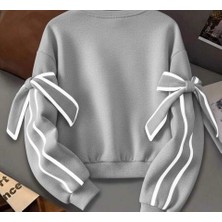 Buğrahayalin Kadın Uzun Kollu Ara Biye ve Fiyonk Detay Bluz