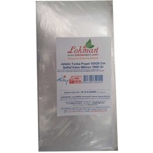 Wovna Jelatin Torba Poşet 10X20 cm Şeffaf Kalın Mikron 1000 gr 1 Paket