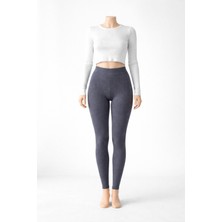 Belpa Sıla Sella Fitilli Yüksek Bel Spor Tayt