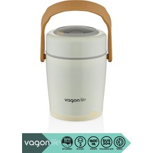 Özbience Bento 1600ML Çelik Termos Sefer Tası, 2 Kaseli, Yeni Koleksiyon