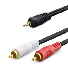 Ayder Timya 3.5 Mm To 2Rca Kablo 2Lıne Gold 10M Siyah HDX1061 TG/Tmya1395 221607