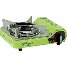 Özbience Mini Kamp Ocağı, Çantalı, Gaz Stop Güvenli, Yeşil Renk