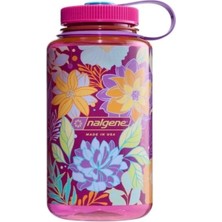 Özbience Renkli 32 Oz Çiçek Desenli Cam Matara, Gün Boyu Tazelik ve Şıklık