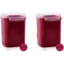 Özbience Kare 5.5 Litre Bordo Çift Set, Şık ve Kullanışlı Tasarım