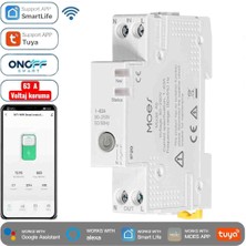 Onoffsmart Tuya Wifi Akıllı Yüksek Voltaj Koruma Düşük Voltaj Koruma Güç Tüketimi Zamanlama Uzaktan Kontrol 63 Amper Yüksek Kalite Yüksek Güç Anahtar Role