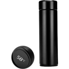 Özbience Mavi Dijital Termos Sıcaklık Göstergeli Vakum Çay ve Kahve Termosu