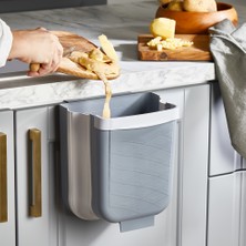 Katlanabilir Çöp Kovası 6 Litre – Gri, Pratik ve Yer Tasarruflu