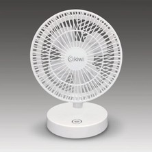 Hepta Collection Şarjlı Beyaz Ayarlanılabilir Mini Fan Masa Üstü Vantilatörü USB Soğutucu Sessiz El Fanı