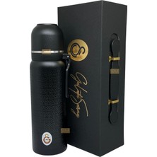 Hepta Collection 650ML Lisanslı Çift Katlı Paslanmaz Çelik Termos 8 Saat Sıcak Soğuk Kutulu (Siyah)