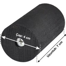 X-Perk Masa Sandalye Ünite Kanepe Mobilya Koltuk Ahşap Ayak Yükseltici 6'lı Boy 7 cm Çap 4 cm Siyah