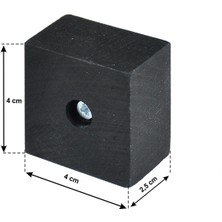 X-Perk Masa Sandalye Mobilya Koltuk Ayak Yükseltici 6'lı Boy 25 mm En 4 cm Siyah