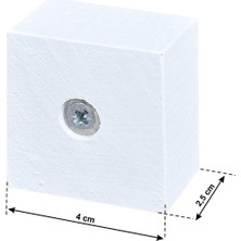 X-Perk Masa Sandalye Mobilya Koltuk Ayak Yükseltici 6'lı Boy 25 mm En 4 cm Beyaz