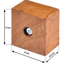 X-Perk Masa Sandalye Mobilya Koltuk Ayak Yükseltici 6'lı Boy 25 mm En 4 cm Kahve