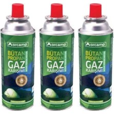 Özbience 3'lü Gaz Ocak Kartuşu, 227 Gram Valfli, Pratik ve Güvenilir Set