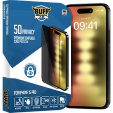 Delixa , iPhone 15 Pro ile Uyumlu 5d Privacy Hayalet Ekran Koruyucu, BF2252, Siyah