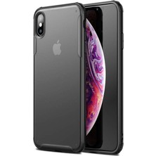 Delixa iPhone x Için Kılıf Frosted Frame Siyah [iphone x ile Uyumlu Kılıf - Siyah]