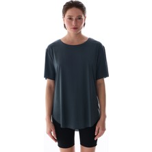 Penti Gri Bisiklet Yaka Oversize Modal T-Shirt