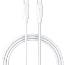 Delixa Syrox PD25TK Type-C To Type-C Pd 25W Hızlı Data/şarj Kablosu 1 Metre Beyaz