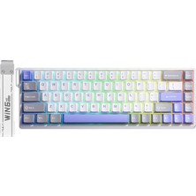 Hepta Collection Aula WIN68 He Manyetik Klavye Trigger Wing Chun Switch 8000Hz Rgb Tkl Hot Swap Klavyesi Mavi