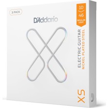 Hepta Collection D'addario XSE1046-3P Gitar Telleri - Xs Nikel Kaplama Elektro Gitar Telleri - Pürüzsüz Dokunma ve Ol