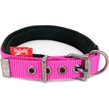 Hepta Collection Tailpetz Yumuşak Dokulu Köpek Boyun Tasması - Rahat ve Dayanıklı, Konforlu (Fuşya, Medium 35-40CM)