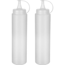 Hepta Collection Lirazon 2 Adet Sos Şişesi 700 ml Plastik Yağlık Sirkelik Ketçap Mayonez Sızdırmaz Sosluk Yağdanlık