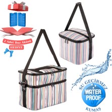 Özbience 2'li Termos Seti, Kamp ve Piknik Için Sıcak ve Soğuk Tutan Yalıtımlı Çanta