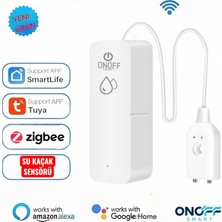 Tuyam smart Akıllı Zigbee Su Kaçak Sensörü Alarmlı Dedektör