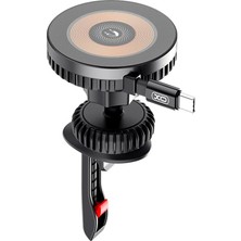 Hepta Collection Xo CX024 Manyetik Kablosuz Hızlı Şarjlı Araç Telefon Tutucu, 15W Hızlı Şarj, Magsafe Ile Uyumlu, Hav