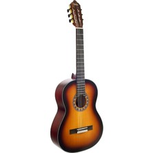 Hepta Collection VC304ASB Klasik Gitar, Scale 4/4, Antik Sunburst Mat, Kapak