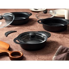 Hepta Collection Anolon Siyah Sahan Takımı 6 Parça