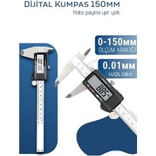 Esranın Dünyası Profesyonel Dijital Kumpas 150MM - Karbon Fiber Gövde, Hassas LCD Ekran, Inç/metrik Ölçüm Ciha