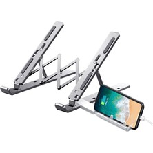 Hepta Collection Notebook Standı 2in1 Katlanabilir Taşınabilir Folding Alüminyum Dizüstü Bilgisayar Standı Telefon St