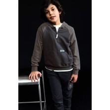 DeFacto Oversize Kapüşonlu Baskılı Sweatshirt Erkek Çocuk G6135A826SP