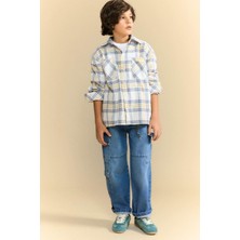 DeFacto Wide Fit Normal Bel Geniş Kalıp Geniş Paça Jean Pantolon Erkek Çocuk G6165A826SP
