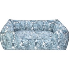 Hepta Collection Pet Comfort Alpha Merta Mavi-Beyaz Köpek Yatağı L 85X105CM