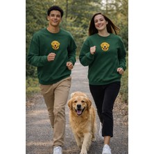 Muhtar Store Golden Retriever Köpek Desenli Sevgili Sweatshirt – Unisex Çift Kombini