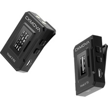 Hepta Collection Ckmova Vokal x V1 Ultra Kompakt 2,4 Ghz Çift Kanallı Kablosuz Telsiz Mikrofon Seti
