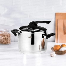 Hepta Collection Silver Trend Paslanmaz Çelik 6 Litre Düdüklü Tencere