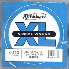 Hepta Collection D'addario XB170TSL Nikel Dokuma Bass Tek Tel, Süper Uzun Ölçek 170, Konik