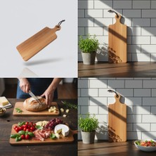 Hepta Collection Akasya Kesme ve Sunum Tahtası Antibakteriel Yıkanabilir Doğrama Tahtası Dikdörtgen 32X11CM | Yıkanab