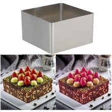 Hepta Collection Çelik Kare Şeklinde Pasta Kek Parfe Kalıbı